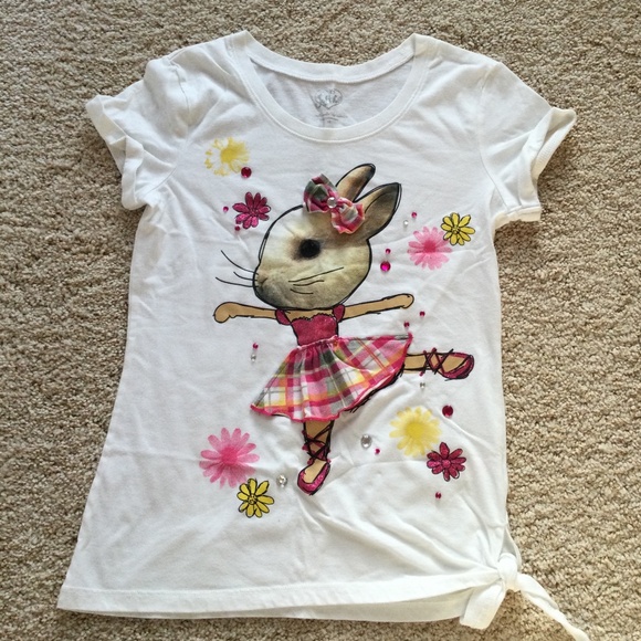 Justice Other - Justice bunny Ballerina Tee